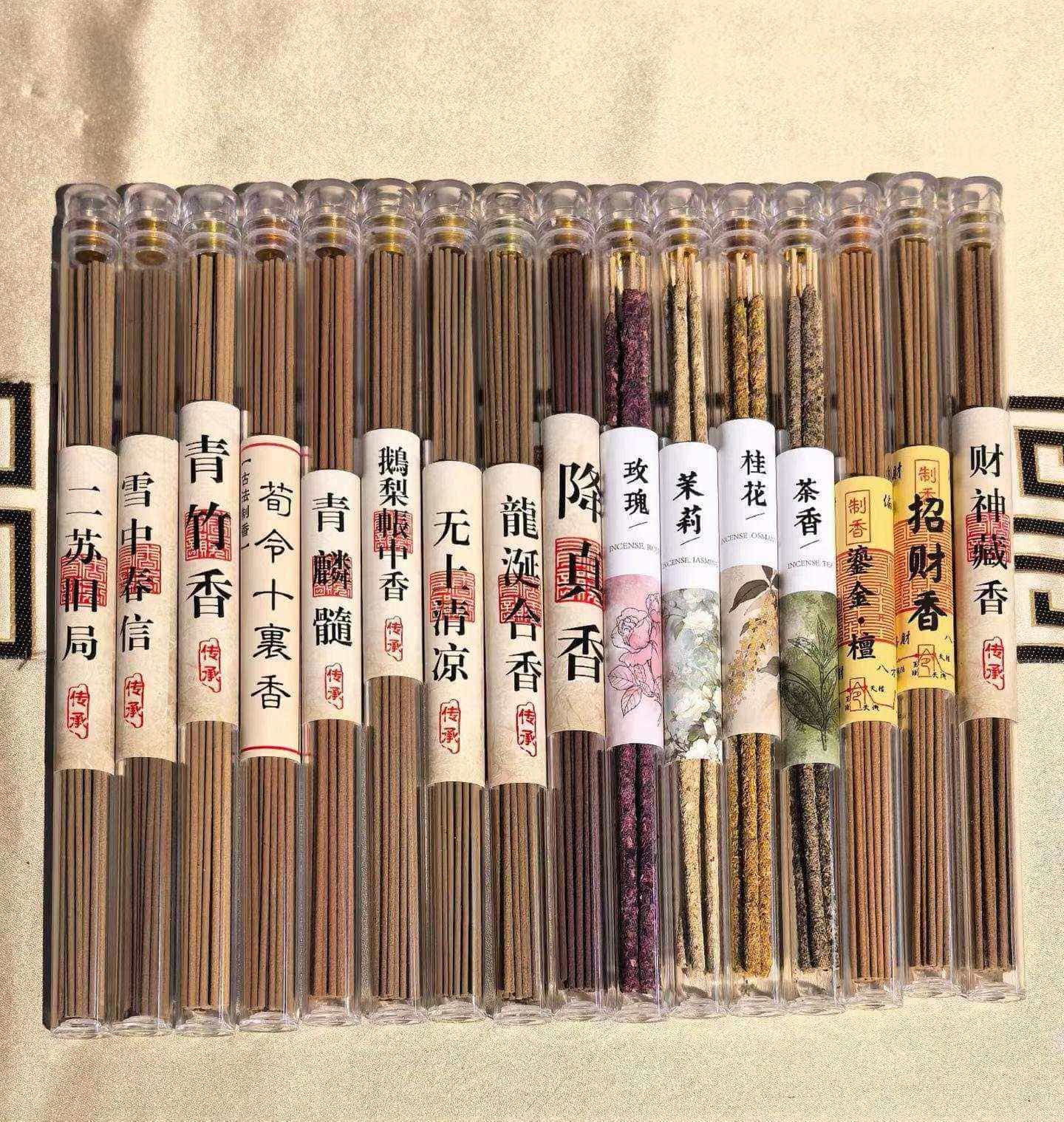 Health & Wellness Series TCM-inspired herbal incense sticks in transparent tube for relaxation and mindfulness rituals