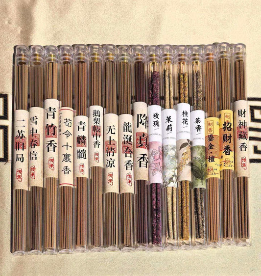 Health & Wellness Series TCM-inspired herbal incense sticks in transparent tube for relaxation and mindfulness rituals