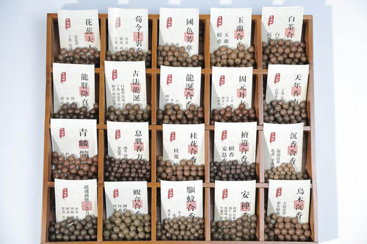 Wealth Incense Beads from the Wealth & Luck Series, non-burning herbal beads for intention-setting around finances and career.