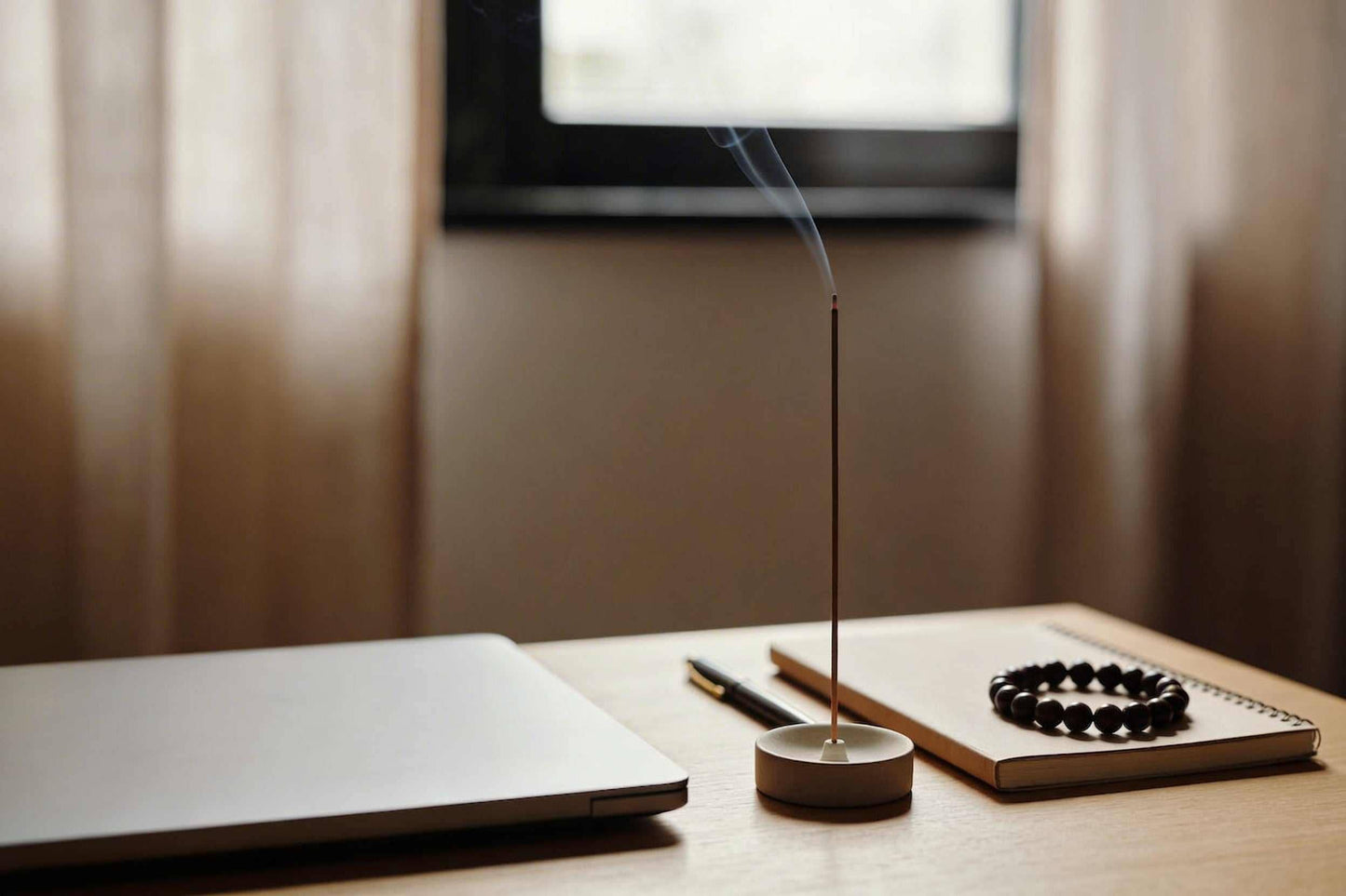 Focus Ritual Kit with Deep Work Incense sticks and grounding bracelet for enhanced concentration and focus sessions