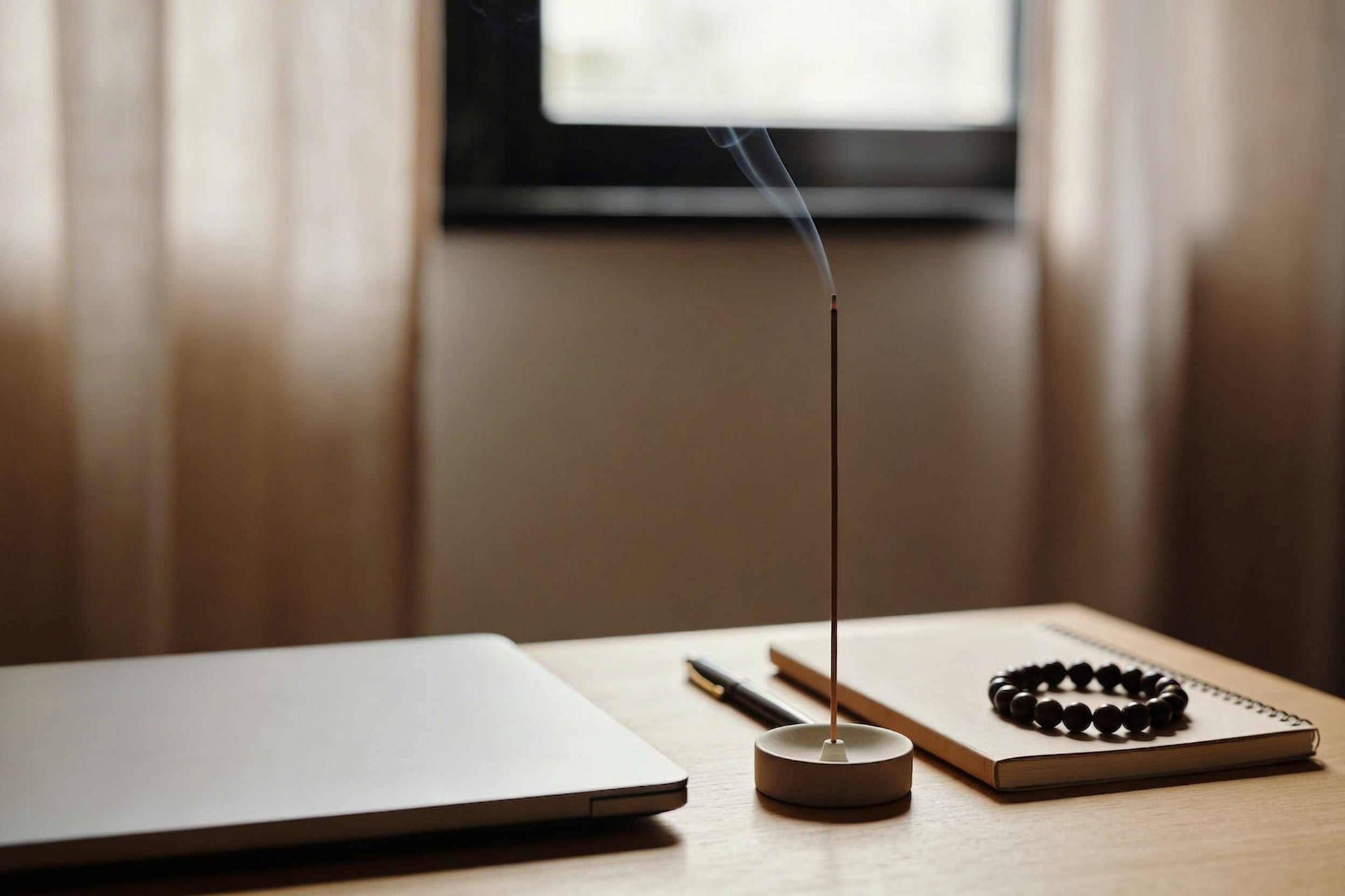 Focus Ritual Kit with Deep Work Incense sticks and grounding bracelet for enhanced concentration and focus sessions